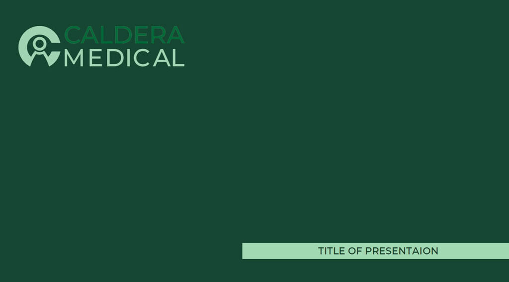 Caldera Medical assets: powerpoint template